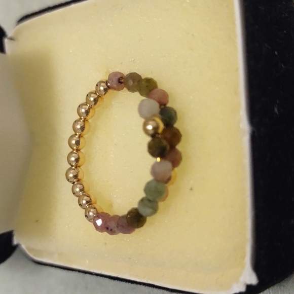 Multicolor Beaded Gemstone Ring - Picture 4 of 4
